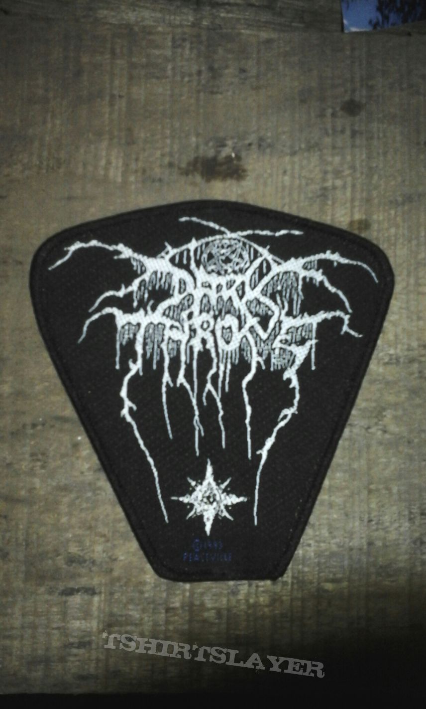 Darkthrone logo shape vintage woven patch