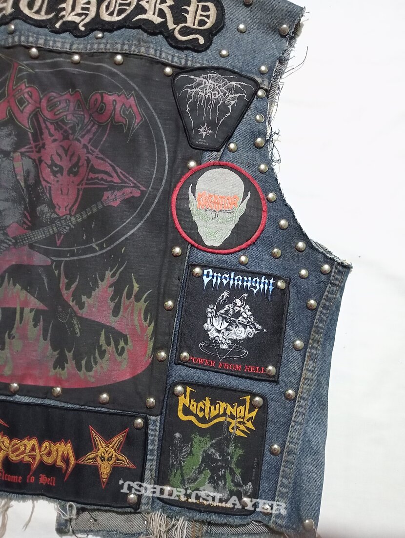 Venom Cut off vest and leather jacket  TShirtSlayer TShirt and  BattleJacket Gallery