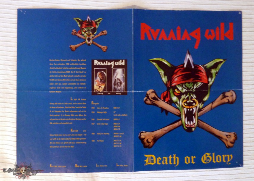 Running Wild rare promo press information "Death Or Glory" 1989 (DIN A4 Format) Running Wild rare promo press information "Death Or Glory" 1989 (DIN A4 Format)