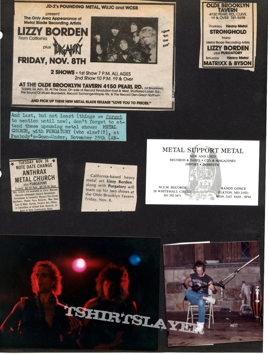 Purgatory Purg Press Releases / Studio 1985