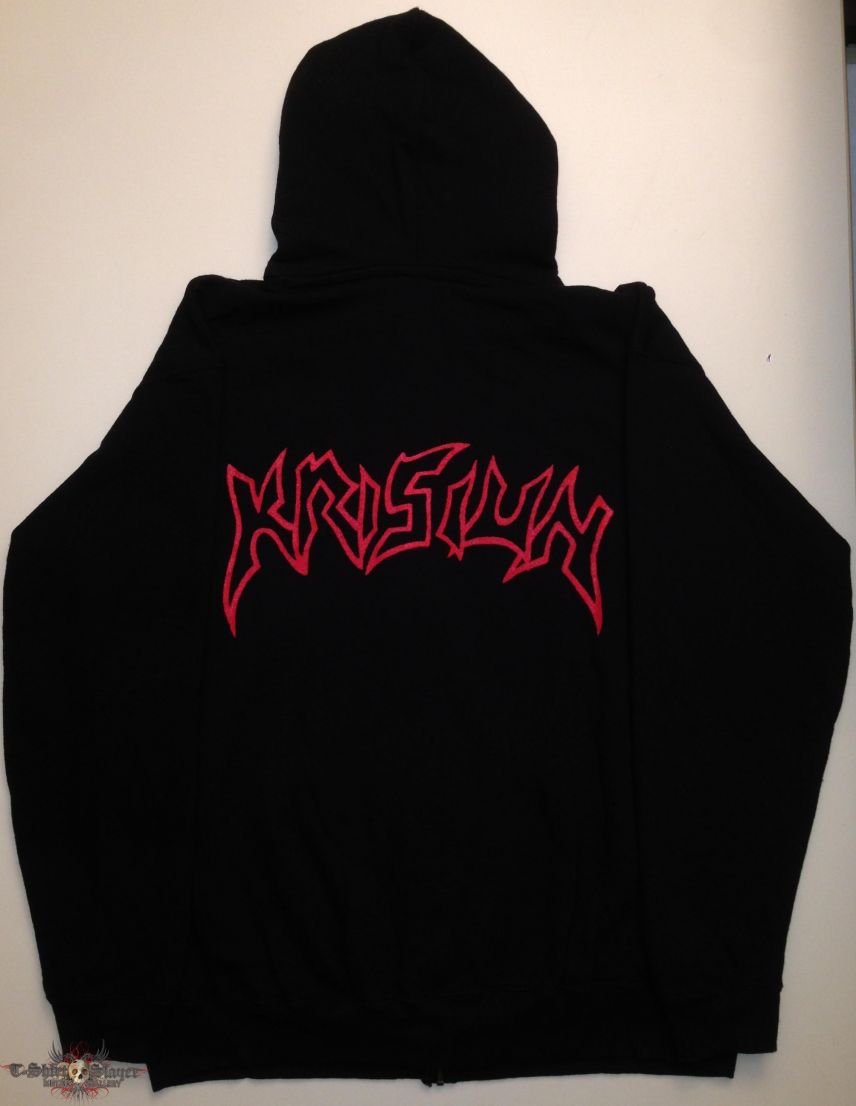 Krisiun &quot;Black Force Domain&quot; Zip Hoodie (Size Extra Large)