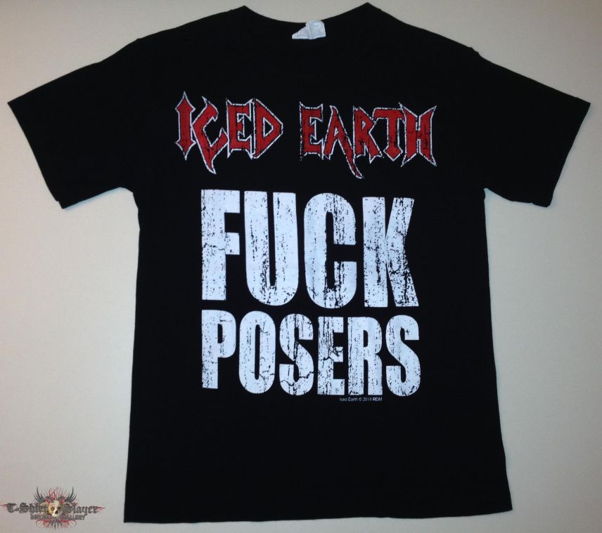 Iced Earth &quot;Fuck Posers - South America Tour 2014&quot; Shirt (Size Large)