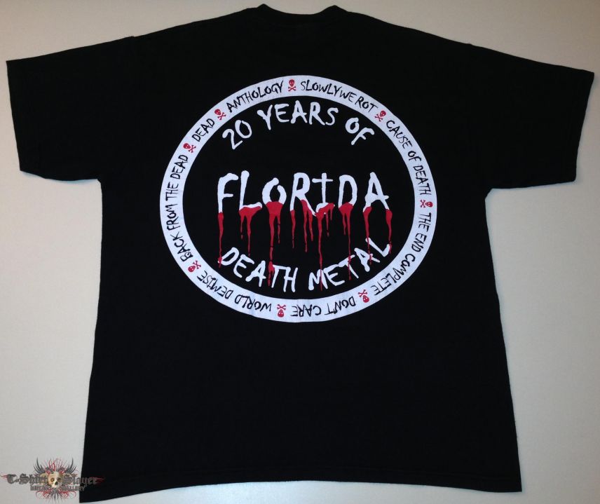 Obituary &quot;20 Years Of Florida Death Metal&quot; Shirt (Size Medium)