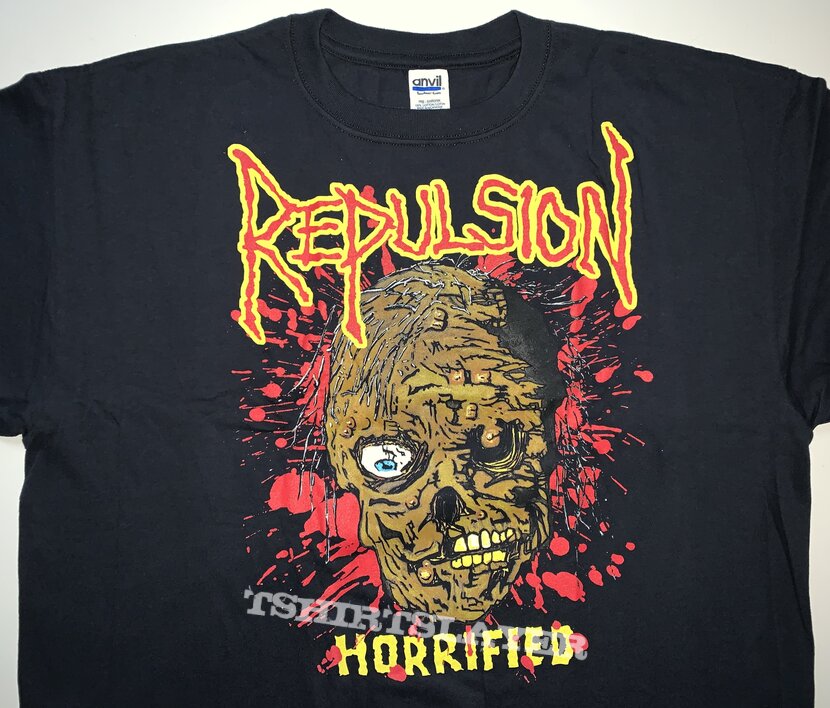 Repulsion "Horrified" Shirt (Size Extra-Extra Large) | TShirtSlayer TShirt  and BattleJacket Gallery