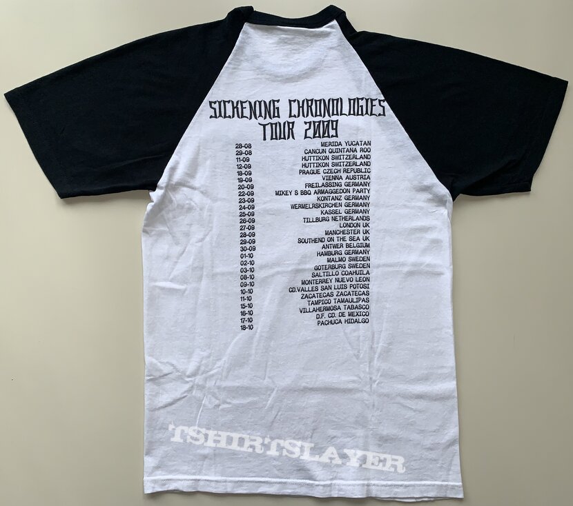 Rottenness &quot;Sickening Chronologies Tour 2009&quot; Baseballshirt (Size Small)