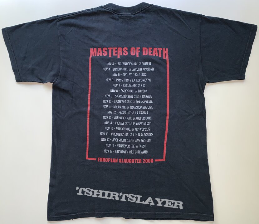 Grave &quot;Masters Of Death / European Slaughter Tour 2006&quot; Shirt (Size Medium)