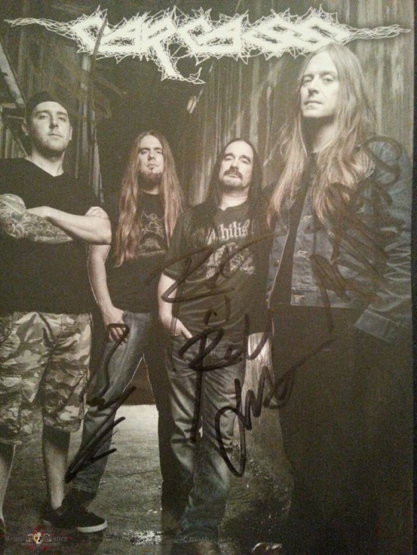 Carcass Autograph Card