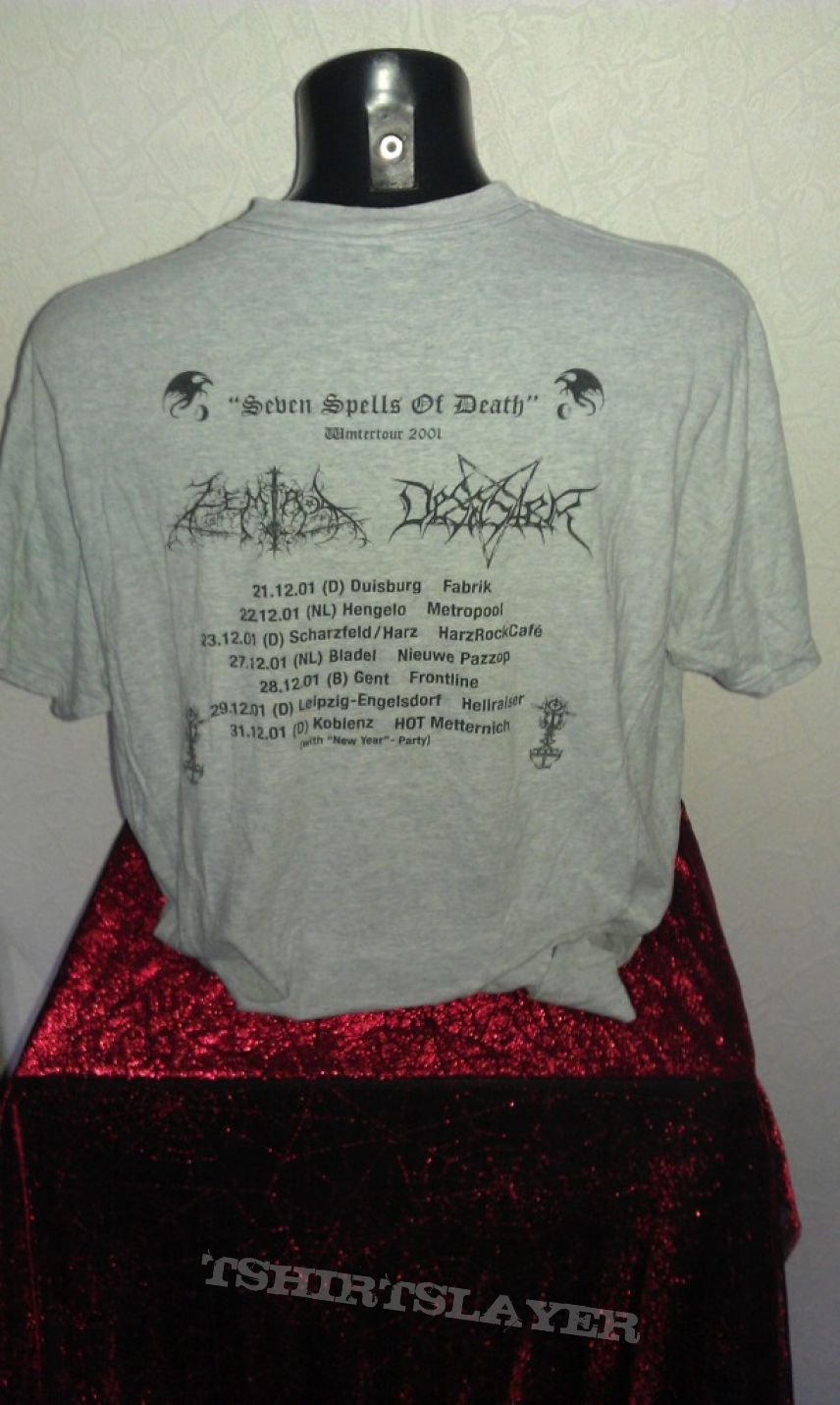 Zemial/Desaster-Seven Spells of Death Tour Shirt