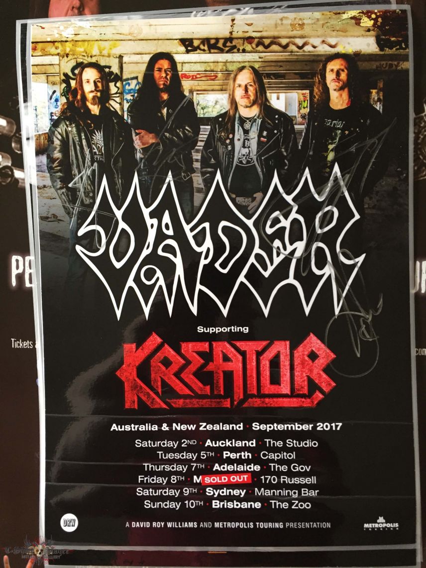 Signed Vader 2017 Australian Tour Poster