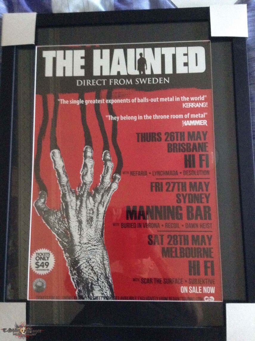 The Haunted &#039;2011 Australian Tour Poster&#039; Framed.