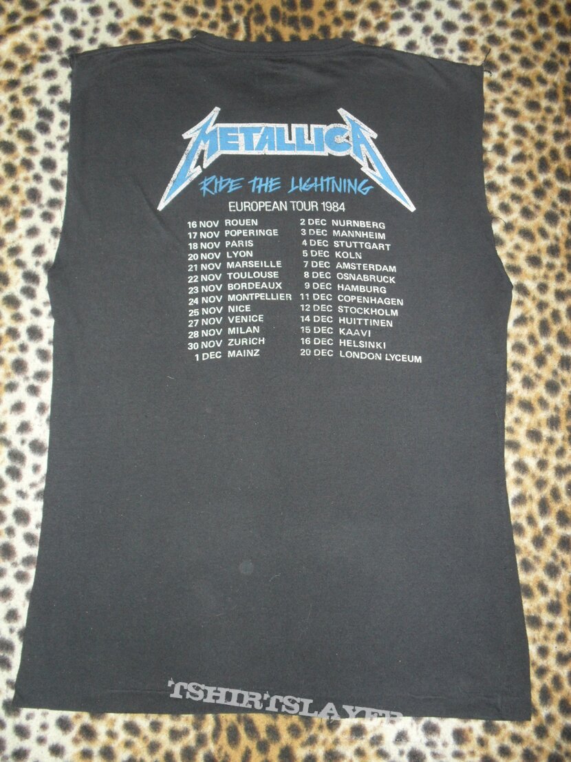 Metallica original Ride The Lightning European Tour 1984 shirt