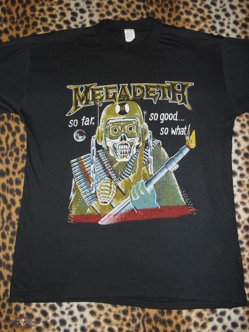 Megadeth shirt So far, So good... So what! | TShirtSlayer TShirt and  BattleJacket Gallery