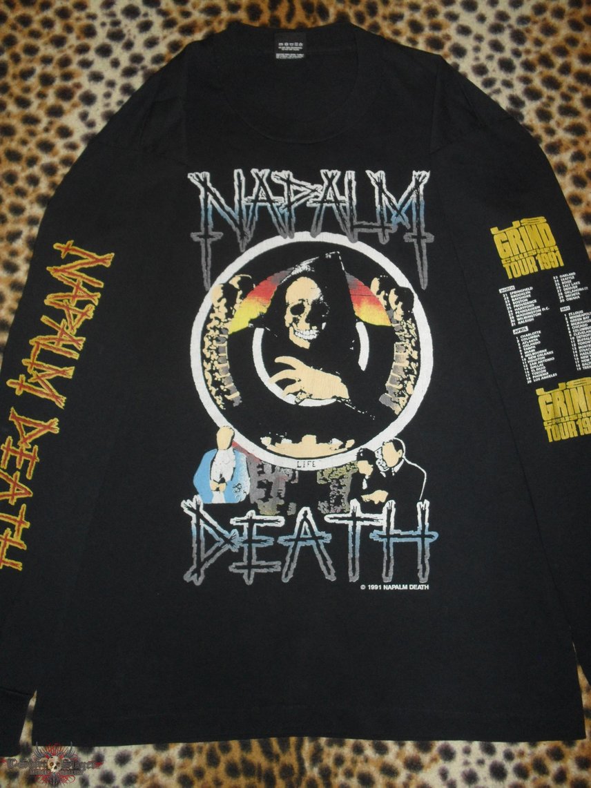 Napalm Death original longsleeve shirt US Grind Crusher Tour 1991