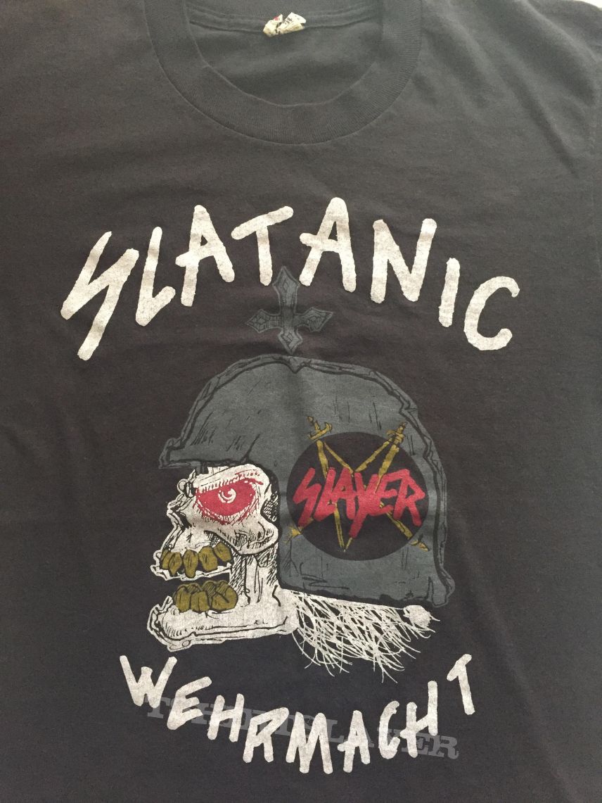 Slayer Slaytanic Wehrmacht 1985 Tour TShirt | TShirtSlayer TShirt and ...