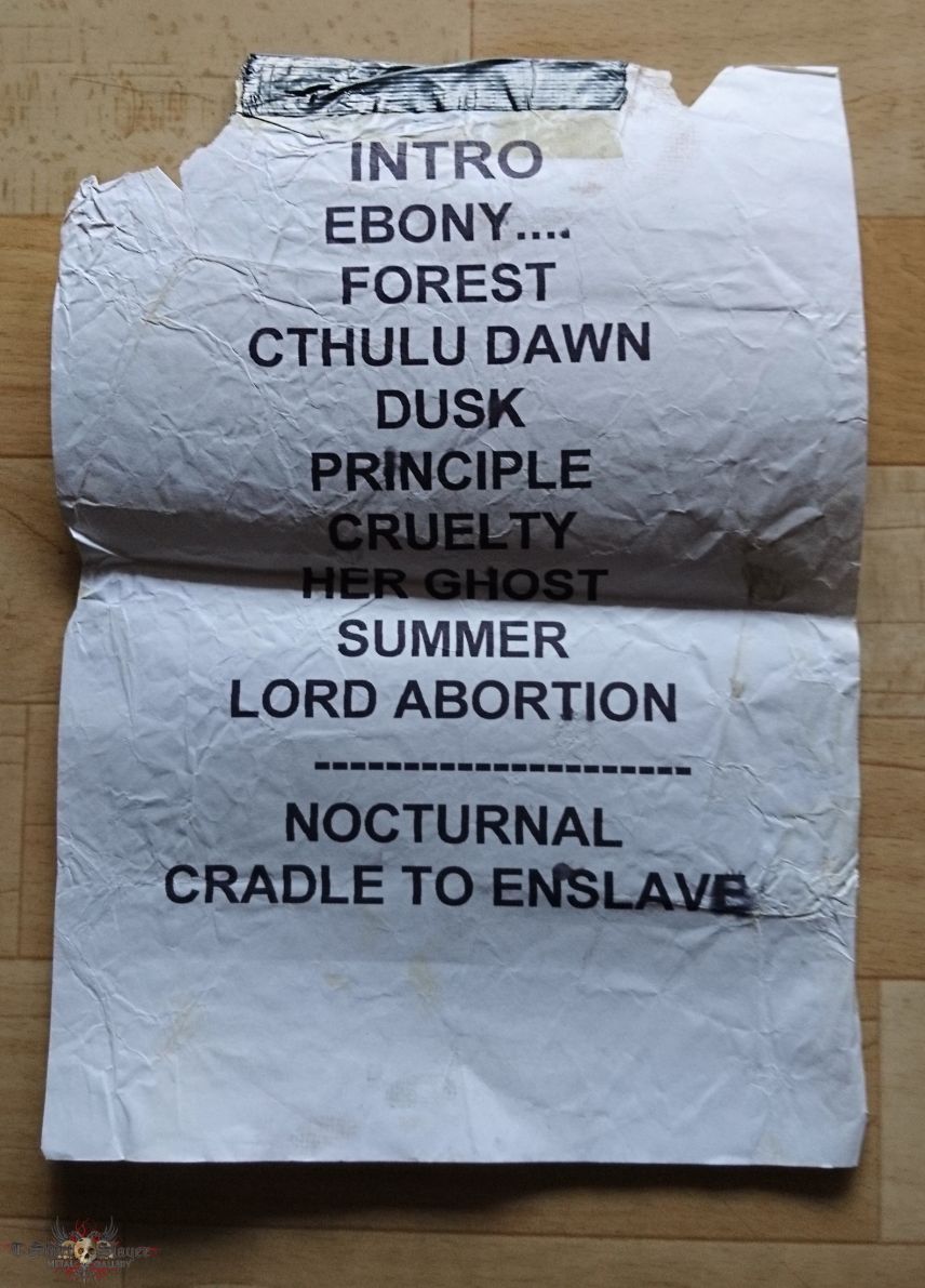 Cradle Of Filth setlists