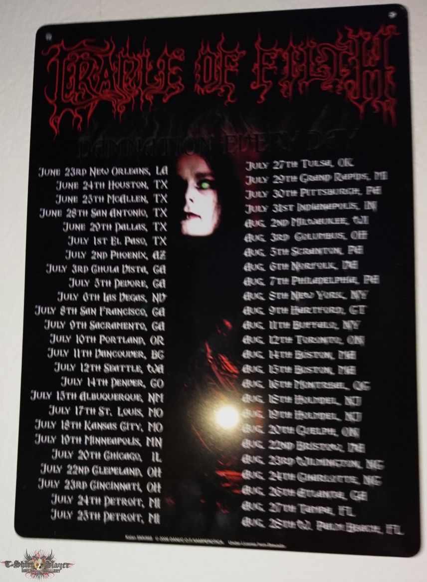 Cradle Of Filth metal sign