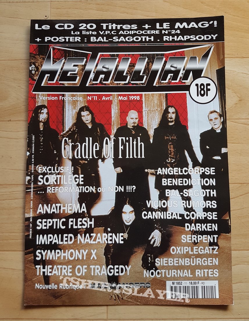 Cradle Of Filth old magazine covers