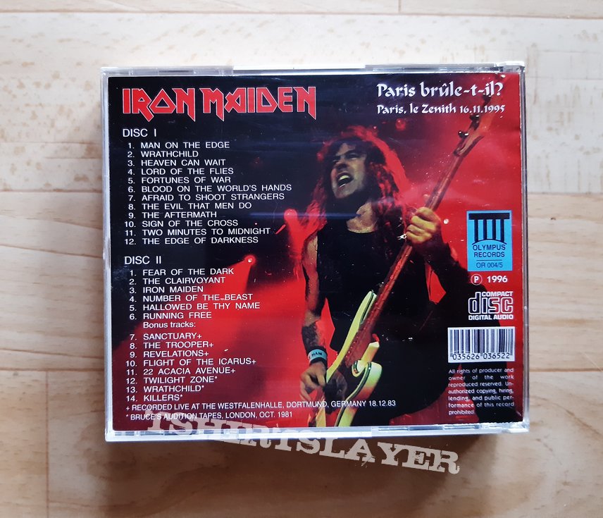 Iron Maiden live 1995 | TShirtSlayer TShirt and BattleJacket Gallery
