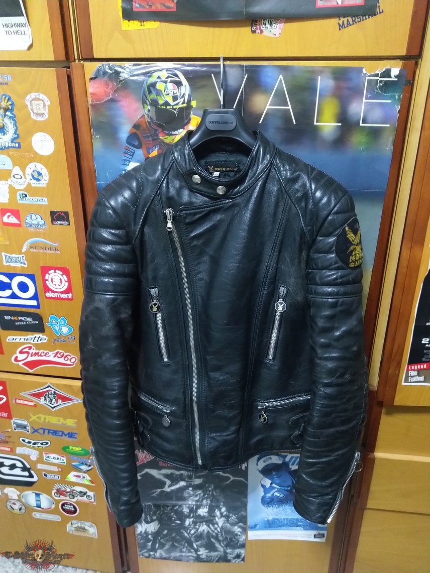 Real 80s 70s Black patina Leather Jacket Moto Cuir S 44 | TShirtSlayer  TShirt and BattleJacket Gallery