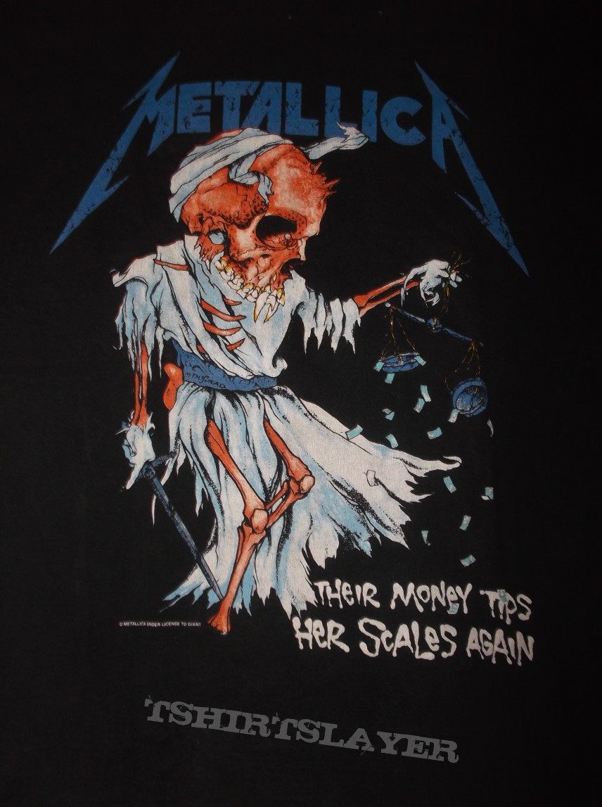 Metallica Shirt Their Money Tips Her Scales Again