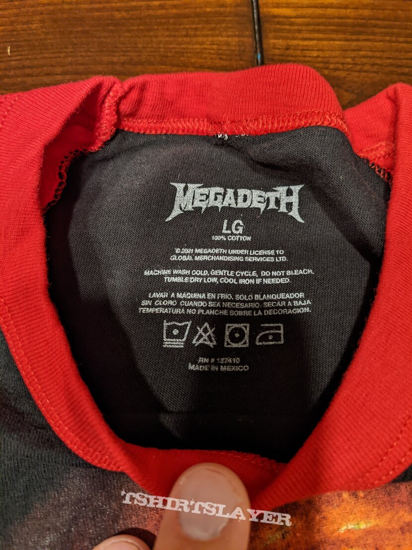 Megadeth 2021 Definition raglan reissue