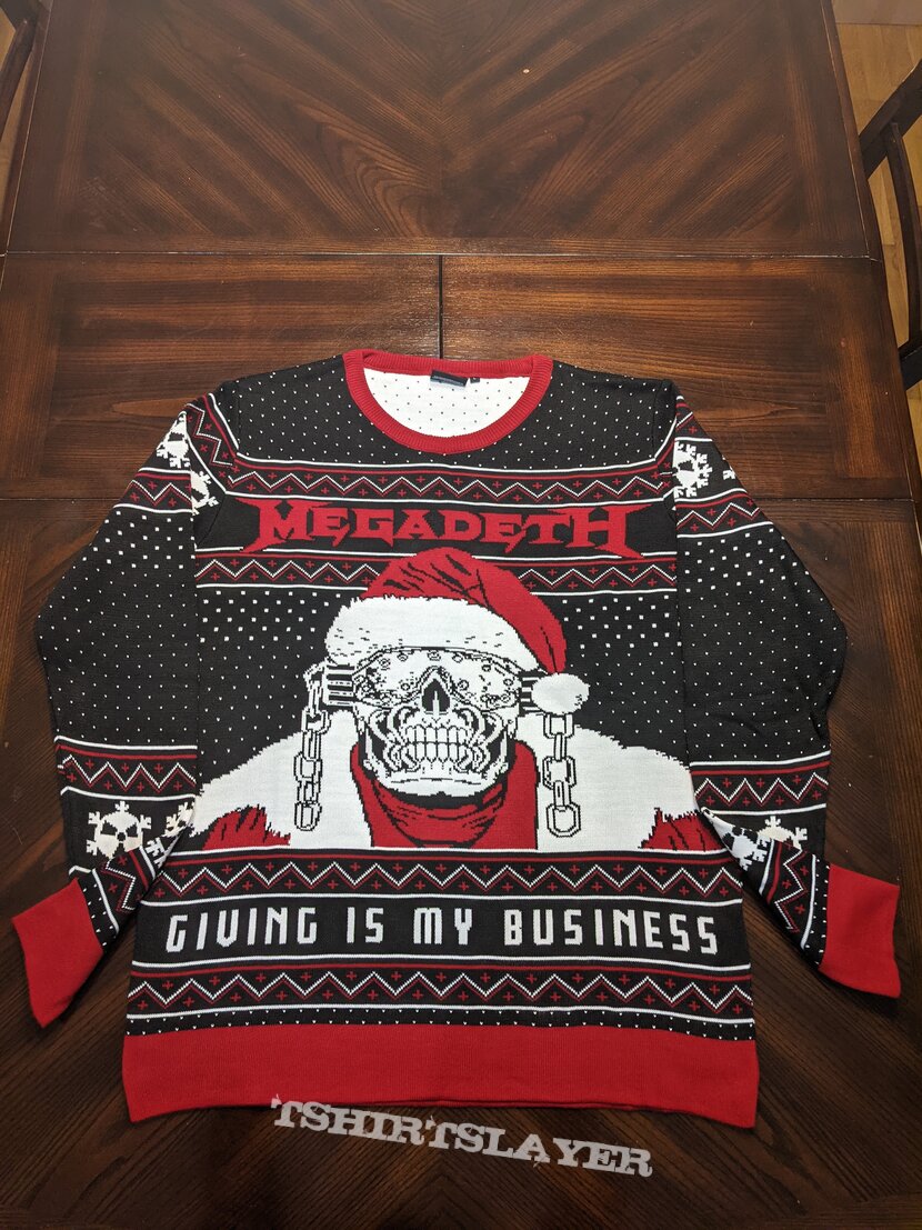 Megadeth 2021 Giving is My Business ugly Christmas sweater | TShirtSlayer  TShirt and BattleJacket Gallery