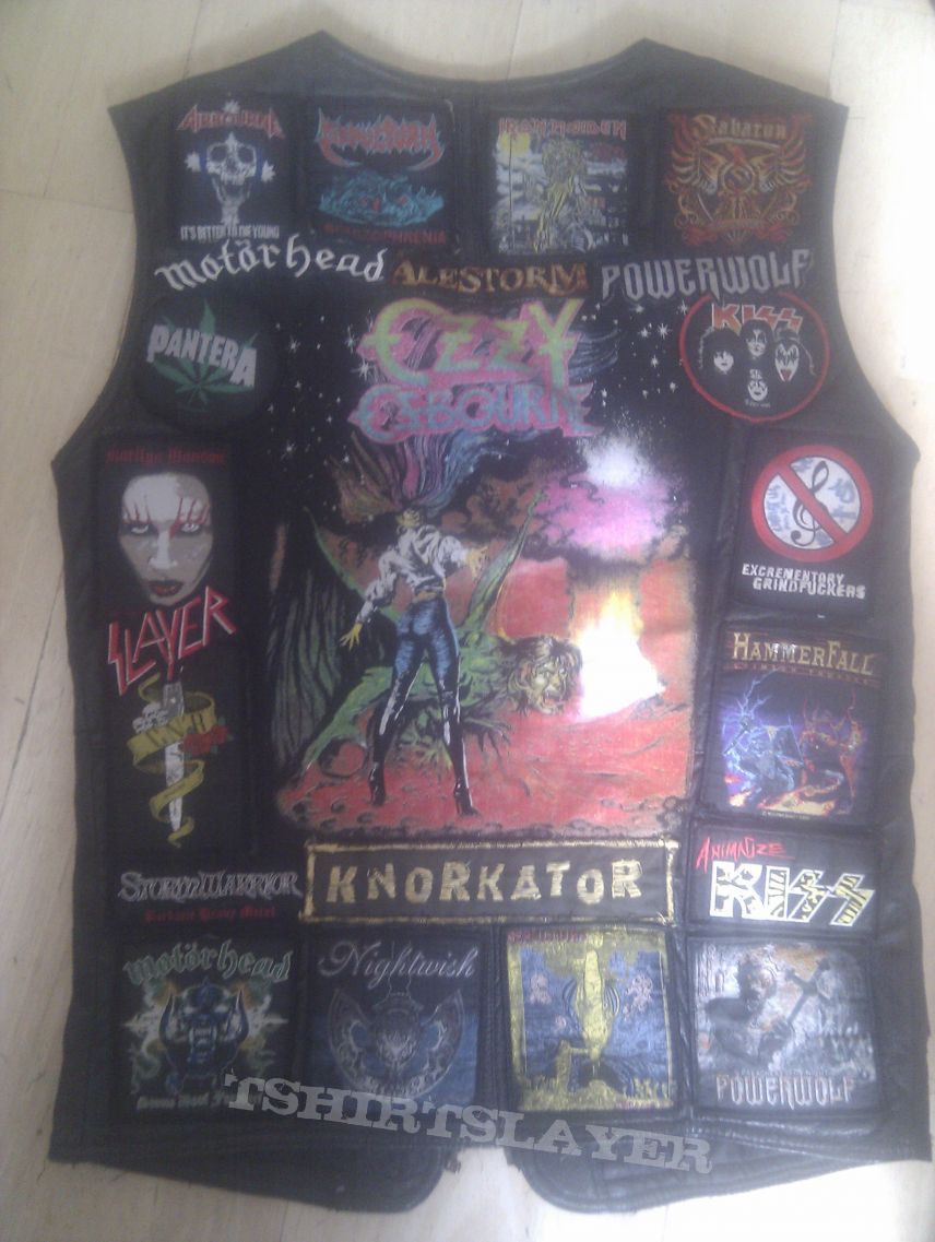 Ozzy Osbourne my battle jacket, leather, heavy, power, thrash, death, groove metal 