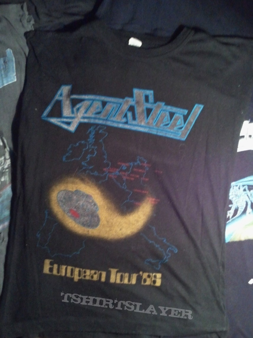 Agent Steel 1986 euro tour shirt | TShirtSlayer TShirt and BattleJacket ...
