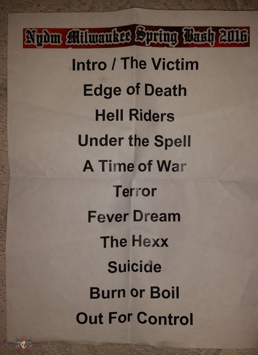 Hexx setlist