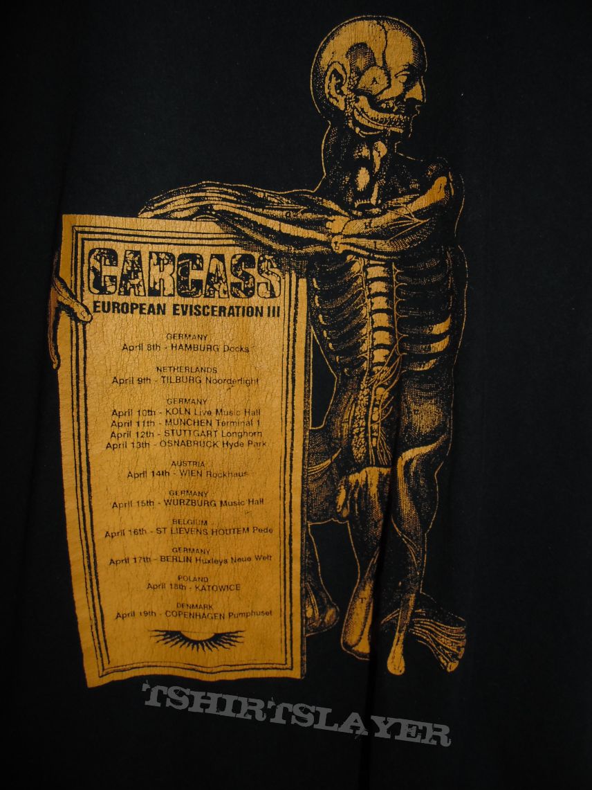 carcass tour shirt 2022