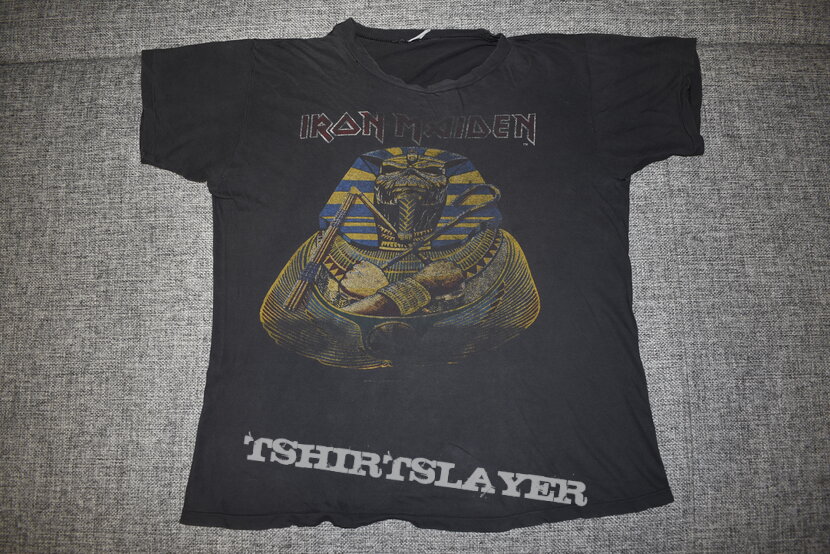 Iron Maiden, Iron Maiden ‎– Powerslave TShirt or Longsleeve (maanelyst ...