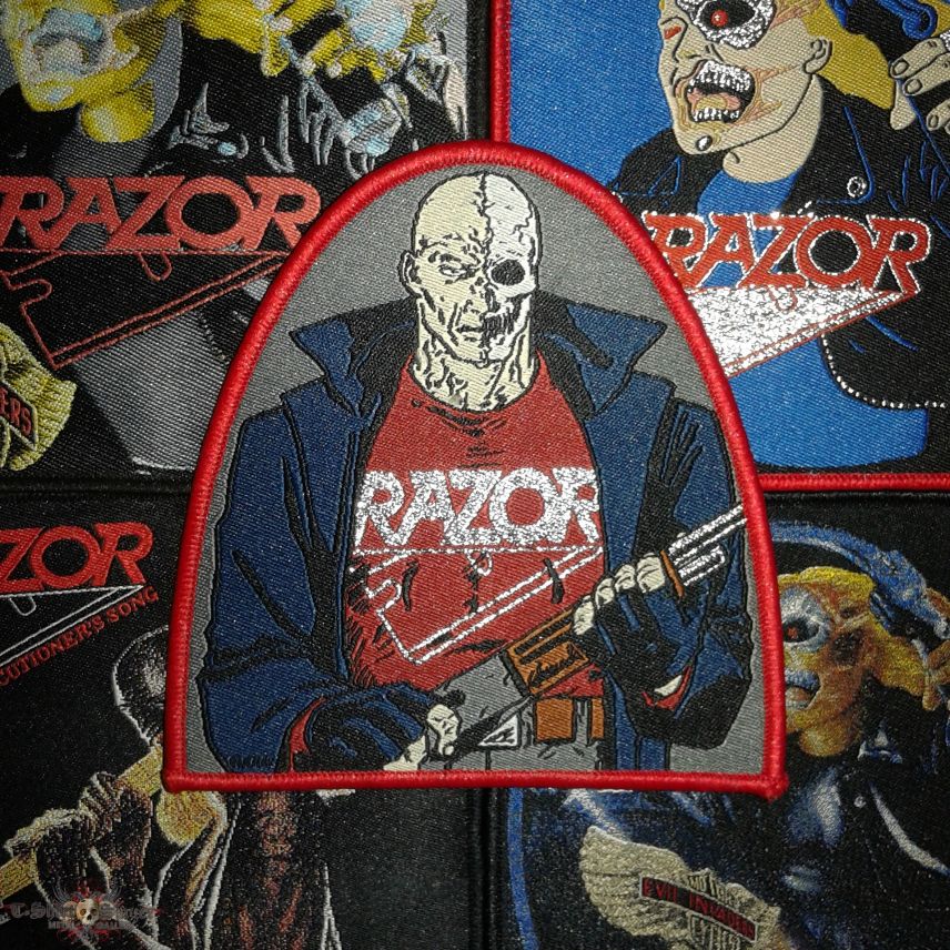 RAZOR Shotgun Justice Red Border Woven Patch