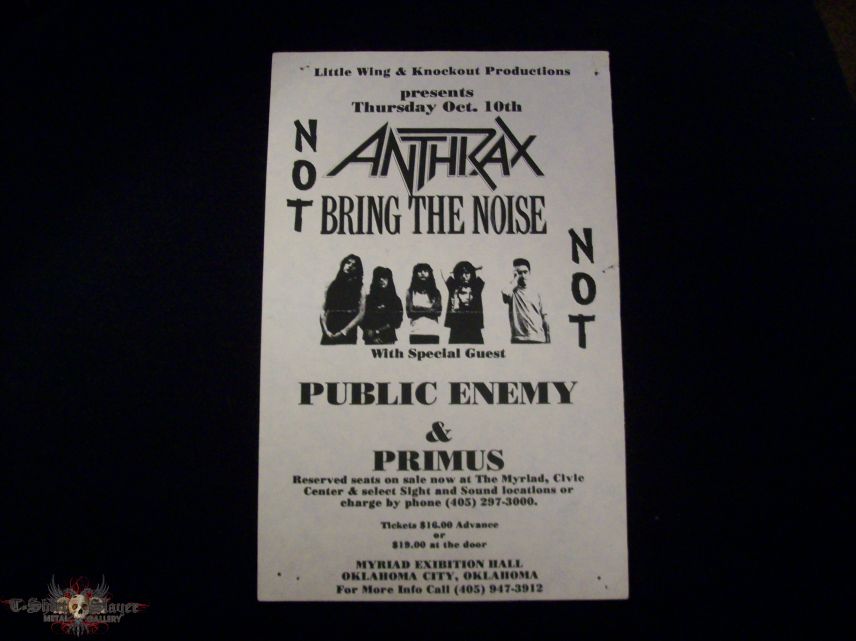 Anthrax/1991 Flyer