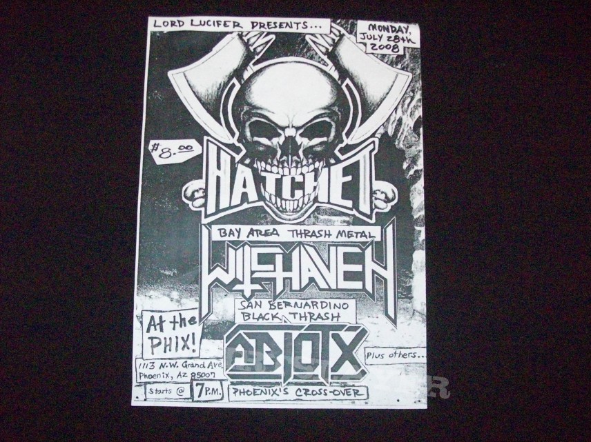 Hatchet, Witchaven/2008 Flyer