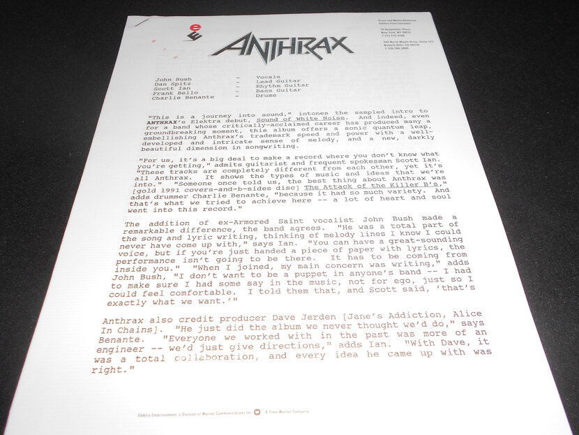 Anthrax / Promo