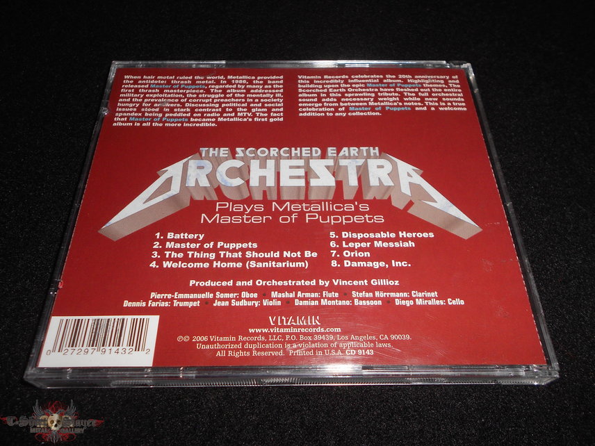  The Scorched Earth Orchestra / Plays Metallica&#039;s Master Of Puppets: The Orchestral Tribute (20th Anniversary)