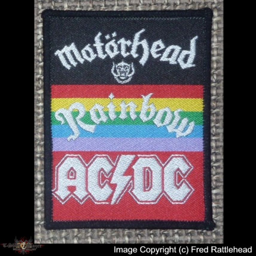 Motörhead + Rainbow + AC/DC (Festival?) Woven Patch Motörhead + Rainbow + AC/DC (Festival?) Woven Patch