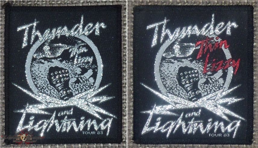 Thin Lizzy Thunder and Lightning Tour &#039;83 Woven Vintage Patches