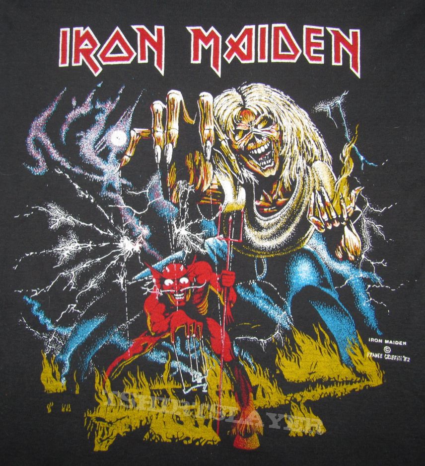 IRON MAIDEN The Number oF The Beast muscle-shirt France Graffiti 82 ...