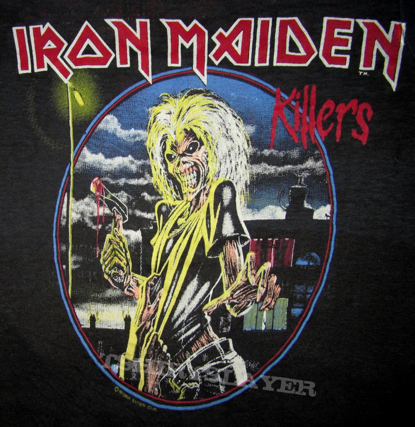 Iron Maiden Killers World Tour 1981 T-shirt  Europe part 2