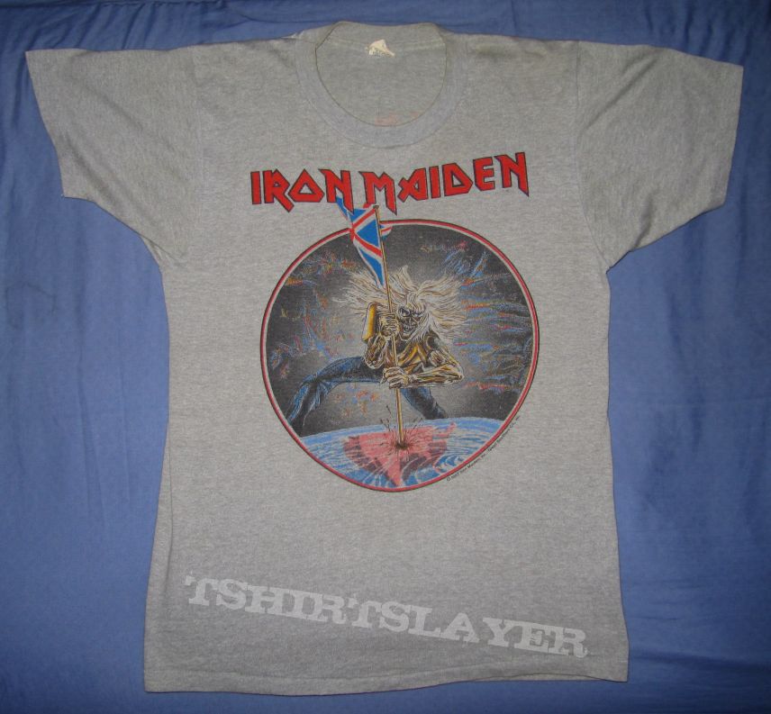 IRON MAIDEN The Beast on The Road (grey) T-shirt USA Tour 82 ...