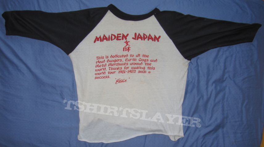 IRON MAIDEN Maiden Japan World Tour 1981-1982 T-Jersey black&amp;white