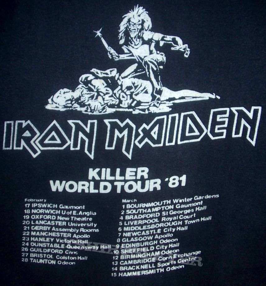 Iron Maiden  Killer WorldTour U.K. dates 1981 Sweat-shirt