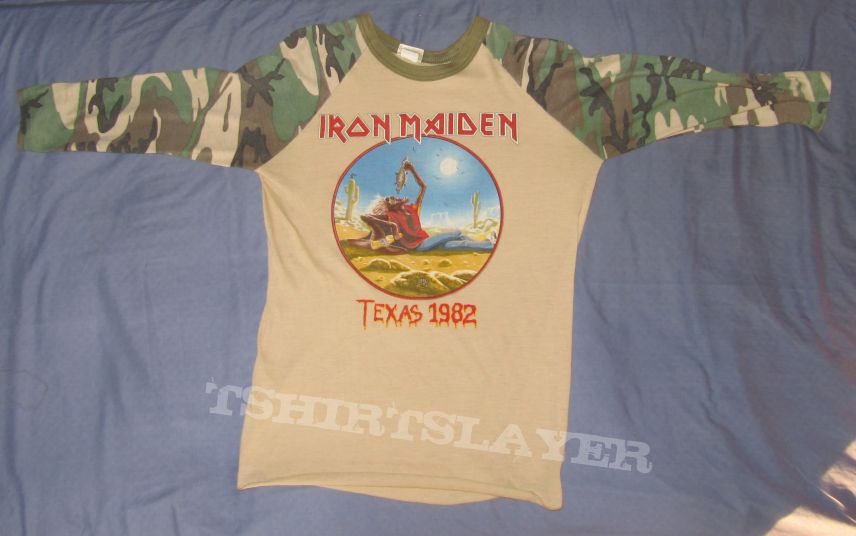 IRON MAIDEN Texas 1982  T-jersey (camo sleeve)