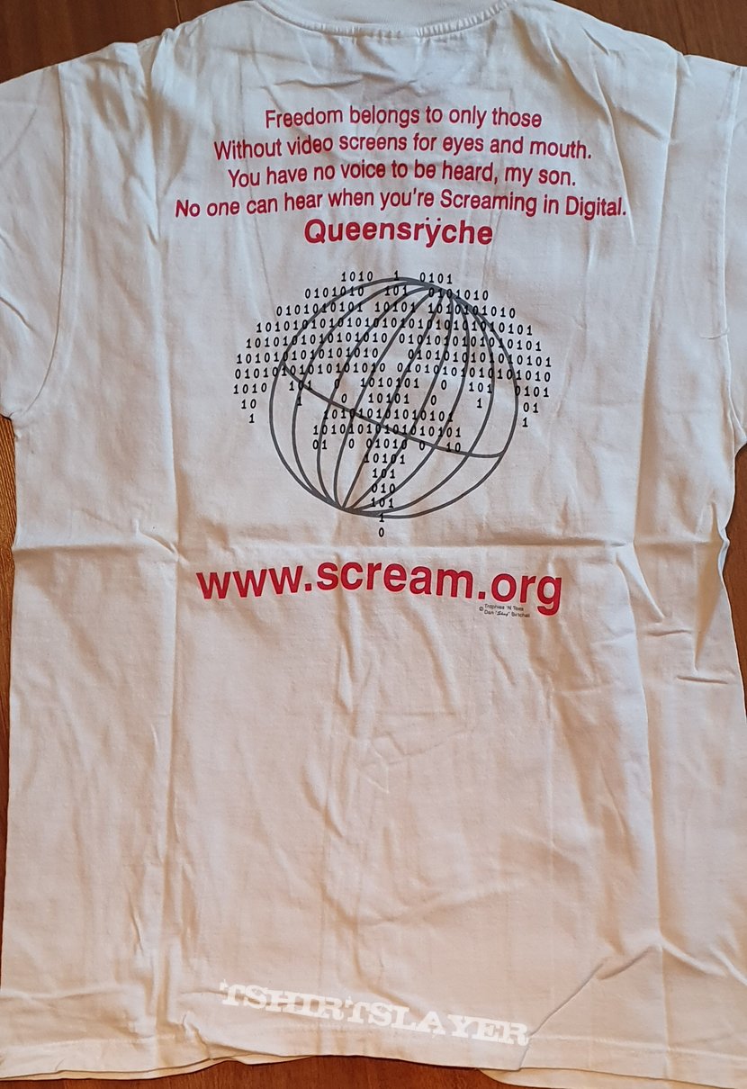 Queensryche - Screaming in Digital - official shirt from the (non-official) band&#039;s first webresource