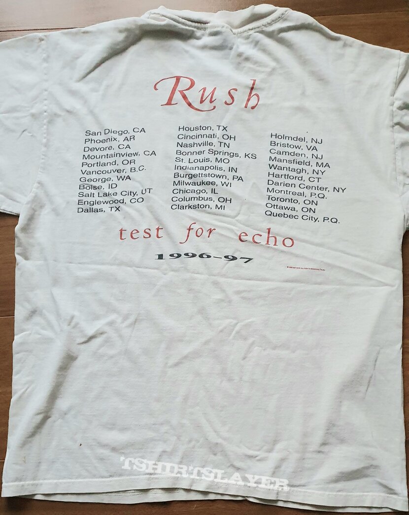 Rush - Test for echo - official tour shirt