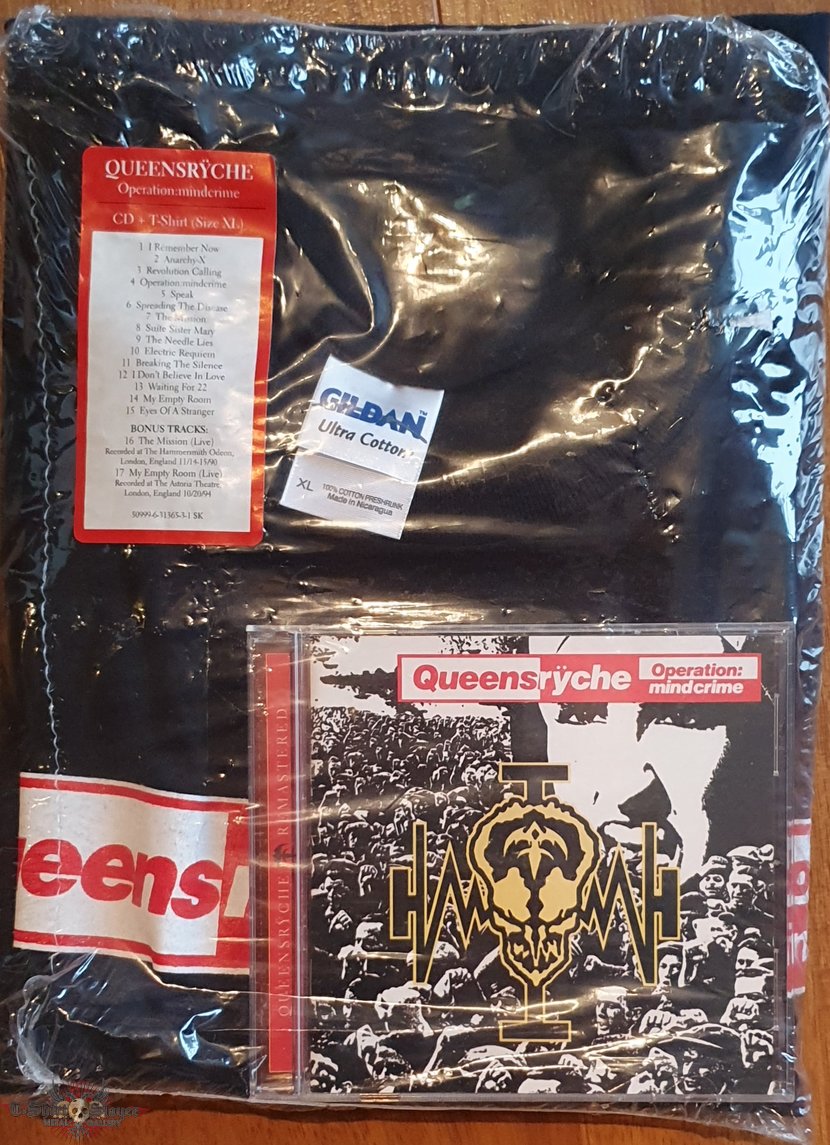 queensryche - operation mindcrime - official shirt, reprint - came as a bundle with the remastered CD