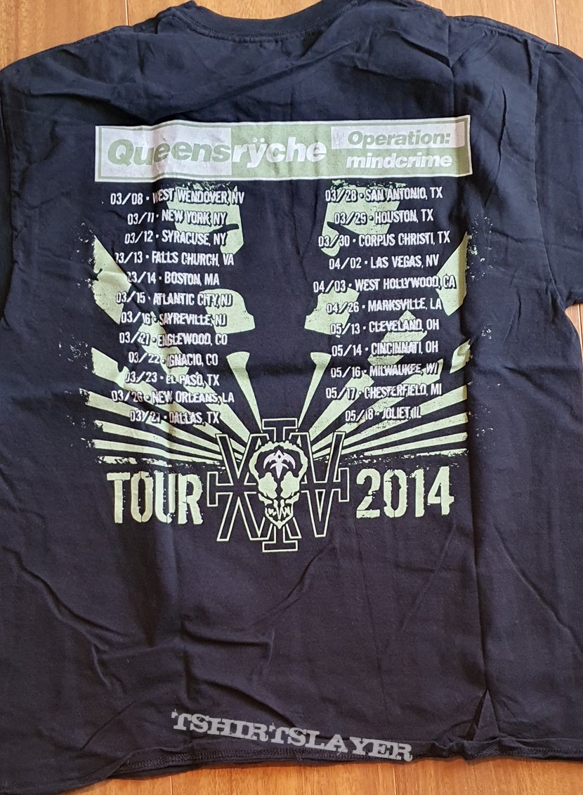 Queensryche - Frequency unknown / Operation Mindcrime 25th anniversary - official shirt US dates West Wendover - Joliet