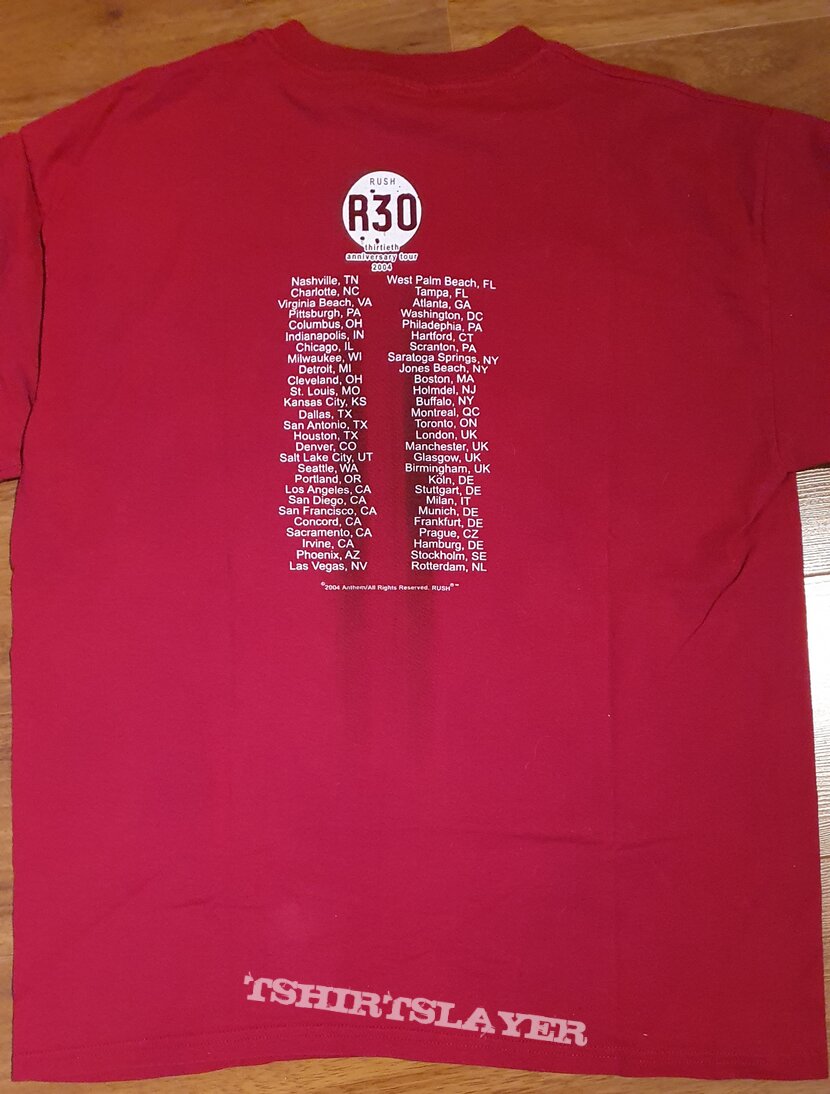 Rush - R30 Tour - official tour shirt