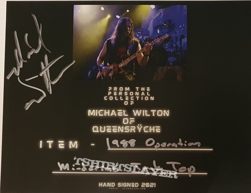 Queensryche - Operation: mindcrime - official tank top - previousely owned by Michael Wilton